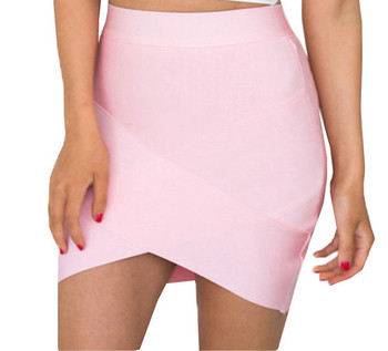 Къса дамска еластична пола с висока талия , няколко различни цвята