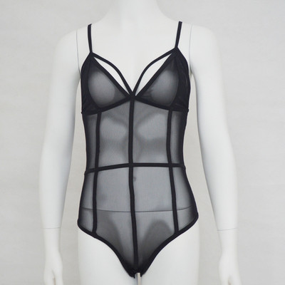 Διαφανές σέξι γυναικεία σορτς με ντεκολτέ σε σχήμα V σε τρία χρώματα