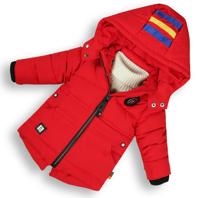 Βρεφικό σακάκι χειμωνιάτικο για αγόρια με κουκούλα και έγχρωμη τσέπη στο πίσω μέρος σε τέσσερα χρώματα