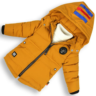 Βρεφικό σακάκι χειμωνιάτικο για αγόρια με κουκούλα και έγχρωμη τσέπη στο πίσω μέρος σε τέσσερα χρώματα