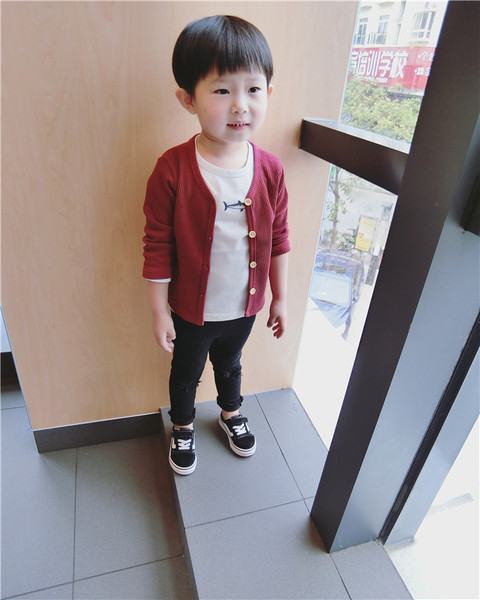 Παιδικό φανελάκι unisex φθινόπωρο-χειμώνα με κολάρο σε σχήμα O και κουμπιά σε τρία χρώματα