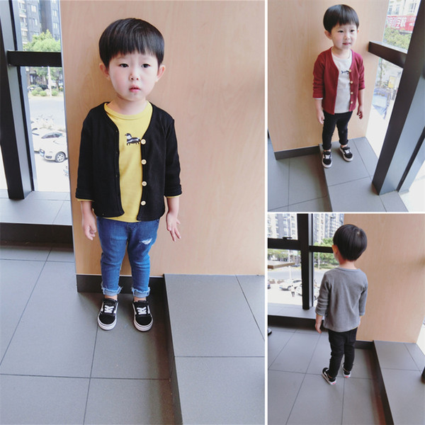 Παιδικό φανελάκι unisex φθινόπωρο-χειμώνα με κολάρο σε σχήμα O και κουμπιά σε τρία χρώματα