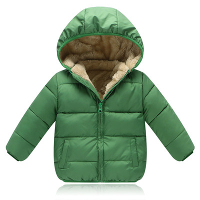 Χειμερινό σακάκι χειμωνιάτικο παιδικό με κουκούλα, επενδεδυμένο με μαλακό και ζεστό βελούδο σε διάφορα χρώματα