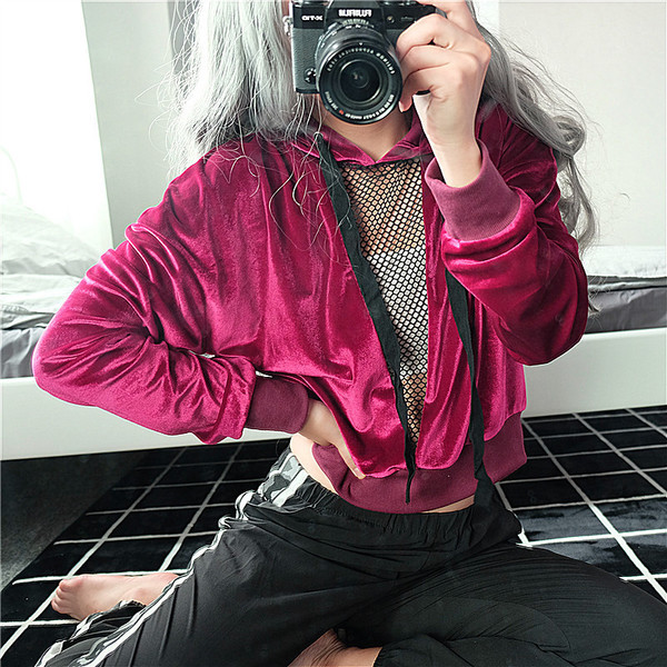 Φούστα γυναικείας φθινοπώρου-χειμώνα με κουκούλα και λαιμόκοψη