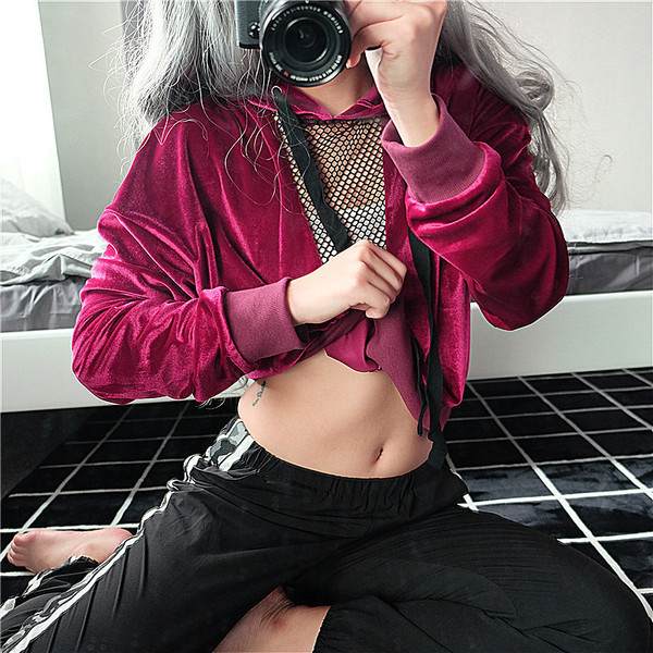 Φούστα γυναικείας φθινοπώρου-χειμώνα με κουκούλα και λαιμόκοψη