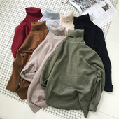 Есенно-зимен унисекс пуловер тип поло в слим модел в различни цветове