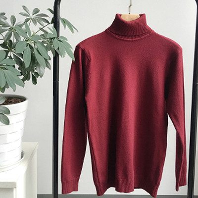 Есенно-зимен унисекс пуловер тип поло в слим модел в различни цветове