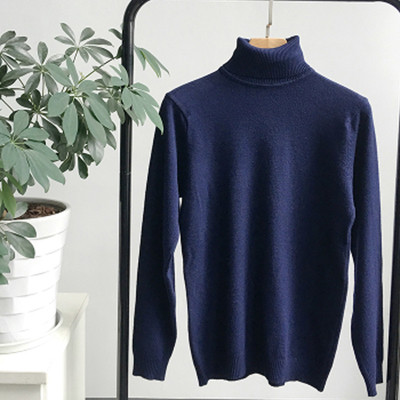 Есенно-зимен унисекс пуловер тип поло в слим модел в различни цветове