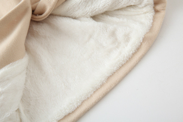 Топло есенно-зимно детско палто за момичета с ушички и интересни джобове