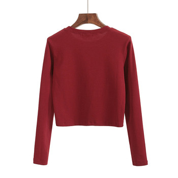 Семпъл дамски скъсен пуловер в няколко цвята