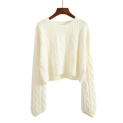 Fleece κυρίες πουλόβερ κολοβωμένη σε διάφορα χρώματα