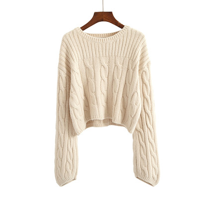 Fleece κυρίες πουλόβερ κολοβωμένη σε διάφορα χρώματα