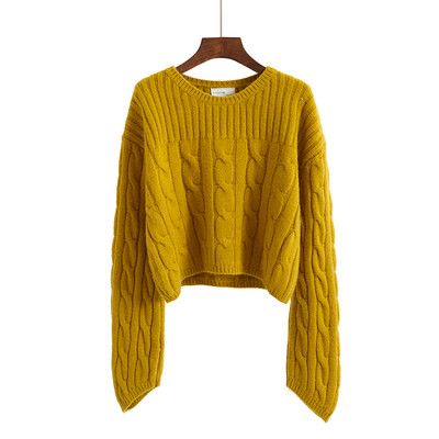 Fleece κυρίες πουλόβερ κολοβωμένη σε διάφορα χρώματα