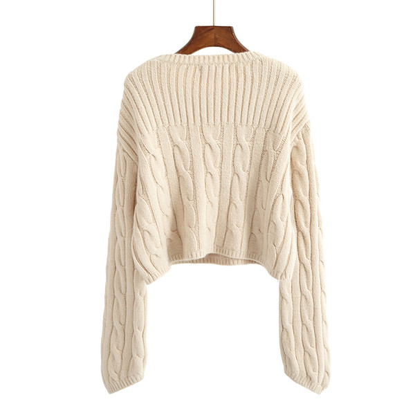 Fleece κυρίες πουλόβερ κολοβωμένη σε διάφορα χρώματα