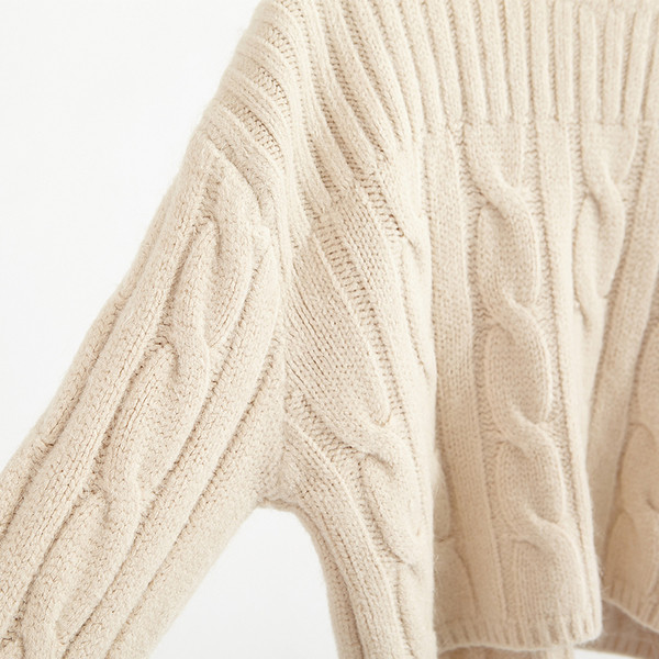 Fleece κυρίες πουλόβερ κολοβωμένη σε διάφορα χρώματα