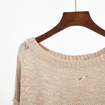 Есенно-зимен дамски пуловер в свободен стил