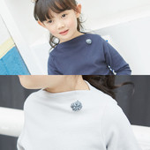 Απαλή μπλούζα χειμωνιάτικου φθινοπώρου-χειμώνα για κορίτσια με μίνι 3D διακόσμηση σε πέντε χρώματα