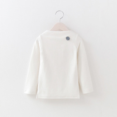 Απαλή μπλούζα χειμωνιάτικου φθινοπώρου-χειμώνα για κορίτσια με μίνι 3D διακόσμηση σε πέντε χρώματα