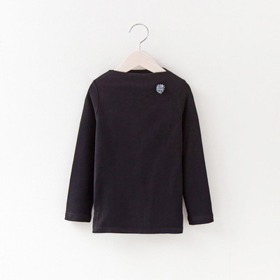 Απαλή μπλούζα χειμωνιάτικου φθινοπώρου-χειμώνα για κορίτσια με μίνι 3D διακόσμηση σε πέντε χρώματα