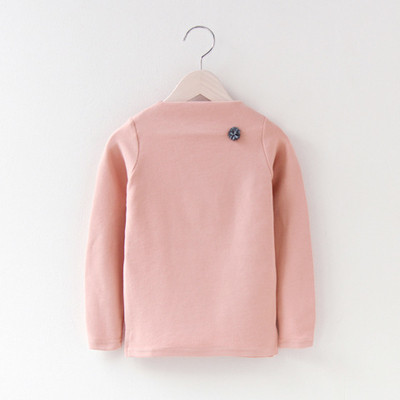 Απαλή μπλούζα χειμωνιάτικου φθινοπώρου-χειμώνα για κορίτσια με μίνι 3D διακόσμηση σε πέντε χρώματα