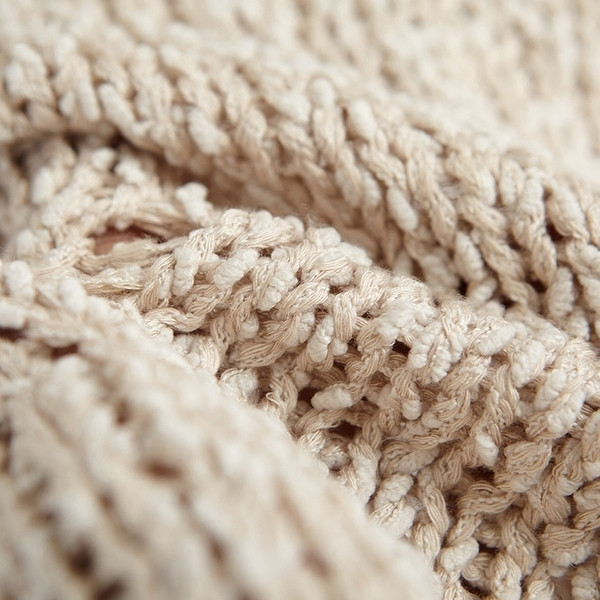 Зимен дамски пуловер с О-образно деколте в три цвята