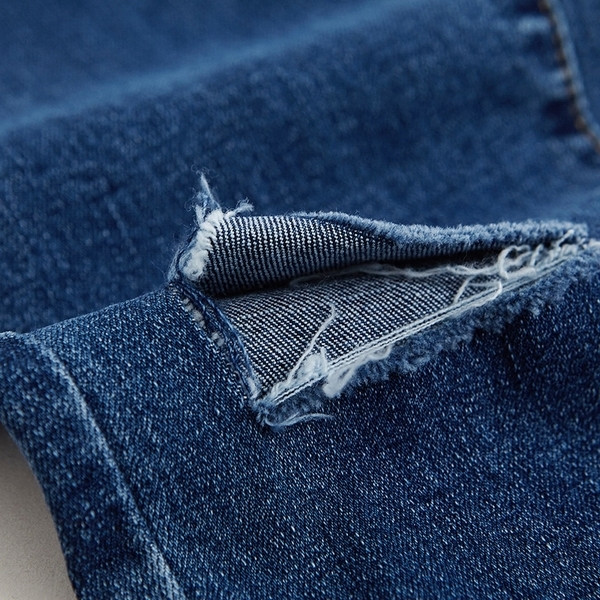 Κυρίες λεπτό τζιν σε τέσσερα χρώματα με υψηλή μέση και σχισμένο