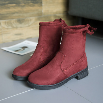 Casual χειμωνιάτικες μπότες από οικολογικό σουέτ