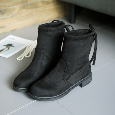 Casual χειμωνιάτικες μπότες από οικολογικό σουέτ