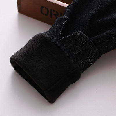 Детски ежедневен дънков клин за момичета с пухче и сладка декорациика меченце