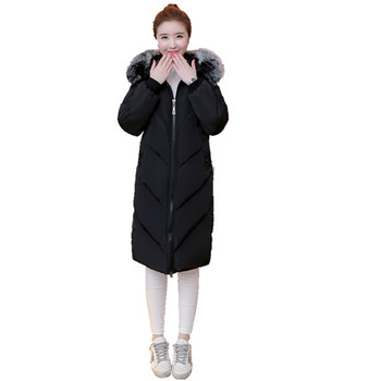 Μακρυμάνικο χειμωνιάτικο σακάκι με απαλή κουκούλα στην κουκούλα, κορυφαίο μοντέλο