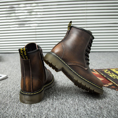 Стилни детски кубинки за момчета с груба и устойчива подметка в два цвята