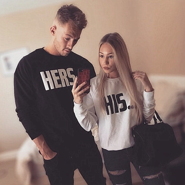 Μπλούζα για το φθινόπωρο και για το χειμώνα σε δύο χρώματα με επιγραφή