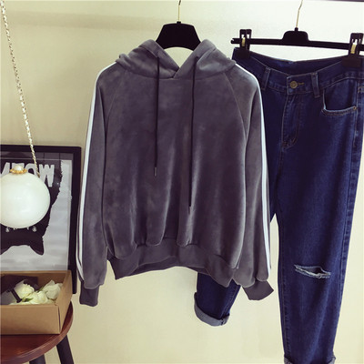 Ежедневен дамски суичер с качулка и дълги връзки-тип анорак,6 цвята