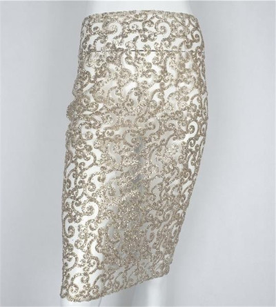 Διαφανή κυρία φούστα με υψηλή μέση και πέτρες σε δύο χρώματα