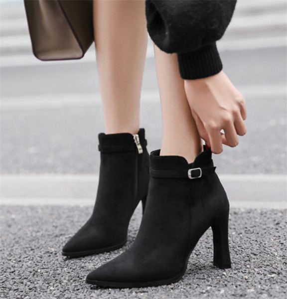 Μοναδικά φερμουάρ κυρίες και μπότες υψηλών τακουνιών, 2 χρώματα