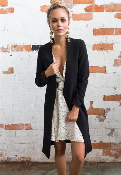 Ежедневно дълго палто в семпъл модел в четири цвята