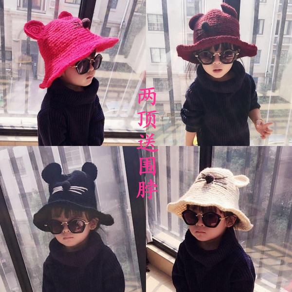 Χειμερινό καπέλο unisex με αυτιά και μύτη σε διάφορα χρώματα