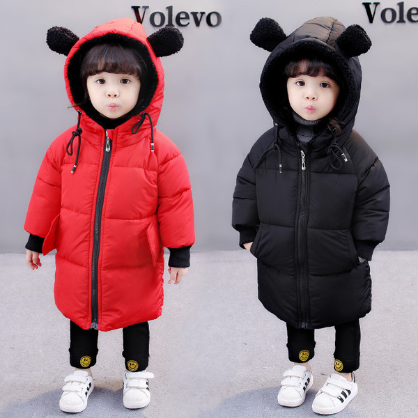 Детски дълго зимно яке за момичета и момчета в няколко цвята