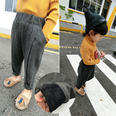 Стилен детски панталон с ластична талия в два цвята