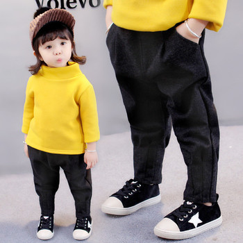 Стилен детски панталон с ластична талия в два цвята