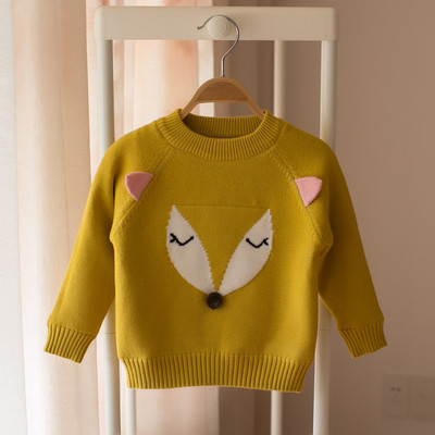 Χειμερινό πουλόβερ για κορίτσια σε τρία χρώματα με εικόνα