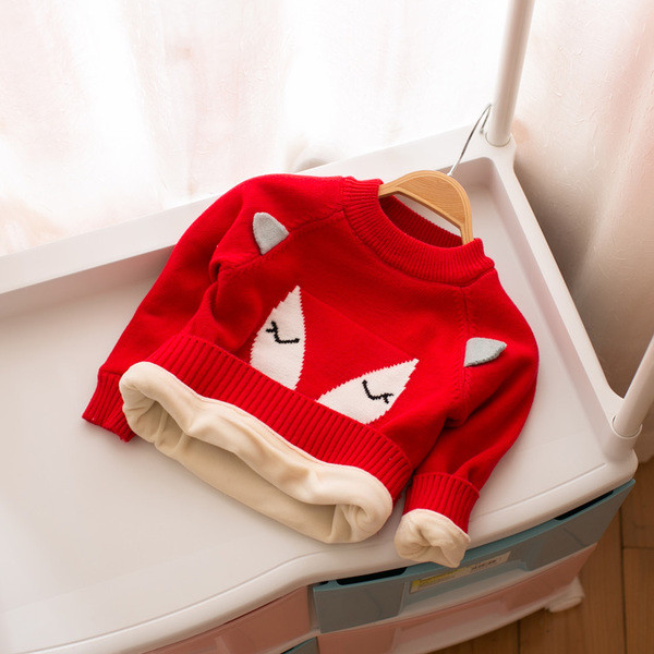 Χειμερινό πουλόβερ για κορίτσια σε τρία χρώματα με εικόνα