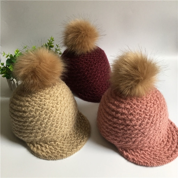 Πλεκτά παιδικά καπέλα με κουκούλα και κουκούλα σε διάφορα χρώματα