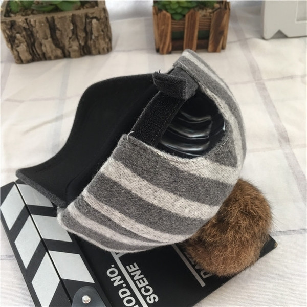 Παιδικό καπέλο unisex με καπέλο και λωρίδα με 3D διακόσμηση σε τρία χρώματα