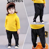 Καθημερινά παιδικά παντελόνια για κορίτσια σε μαύρο χρώμα