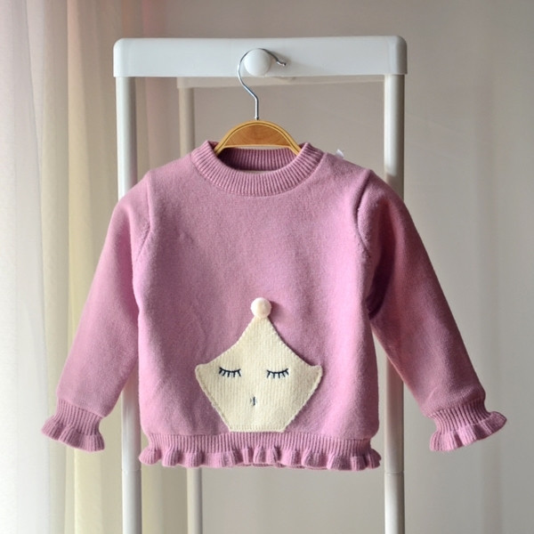 Стилен пуловер за момичета в три цвята