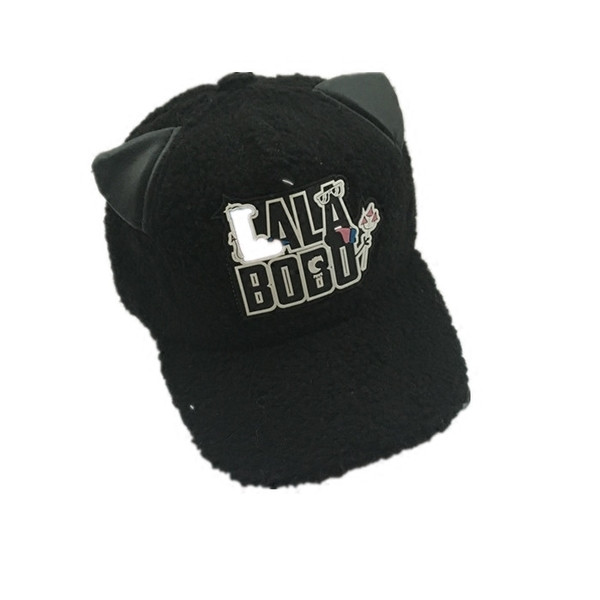 Μάλλινο καπέλο unisex με κουκούλα, επιγραφή και αυτιά σε τέσσερα χρώματα