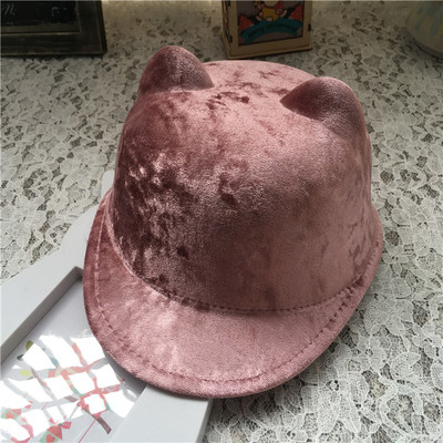 Κομψό καπέλο για κορίτσια με κογιότ και αυτιά σε πέντε χρώματα