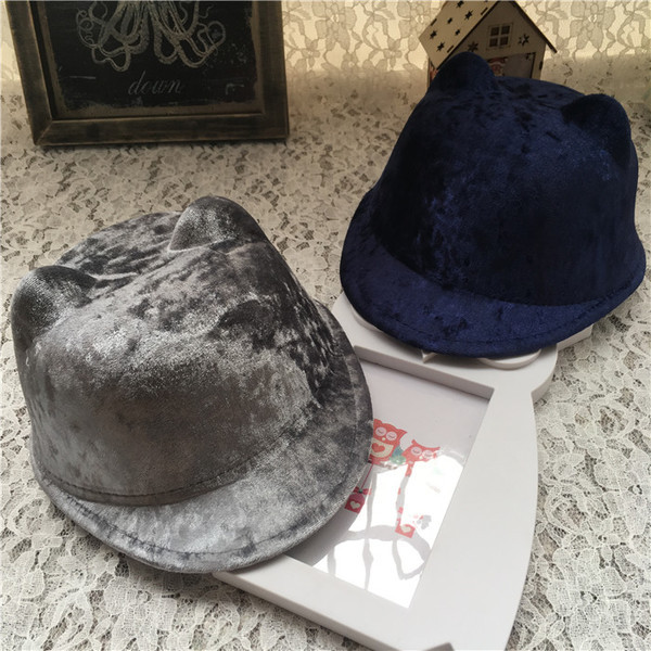 Κομψό καπέλο για κορίτσια με κογιότ και αυτιά σε πέντε χρώματα