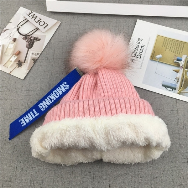 Χειμώνας Καπέλο Unisex για Παιδιά Χειμώνα με επιγραφή και το emoticon και τέσσερα χρώματα